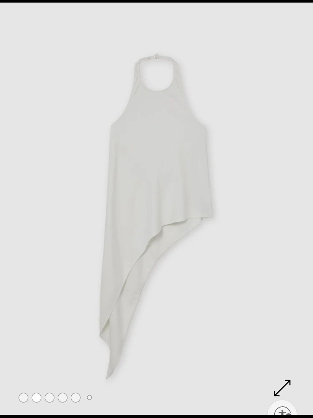 Reiss White Asymmetric Draped Halterneck 4 $195 - Picture 2 of 7